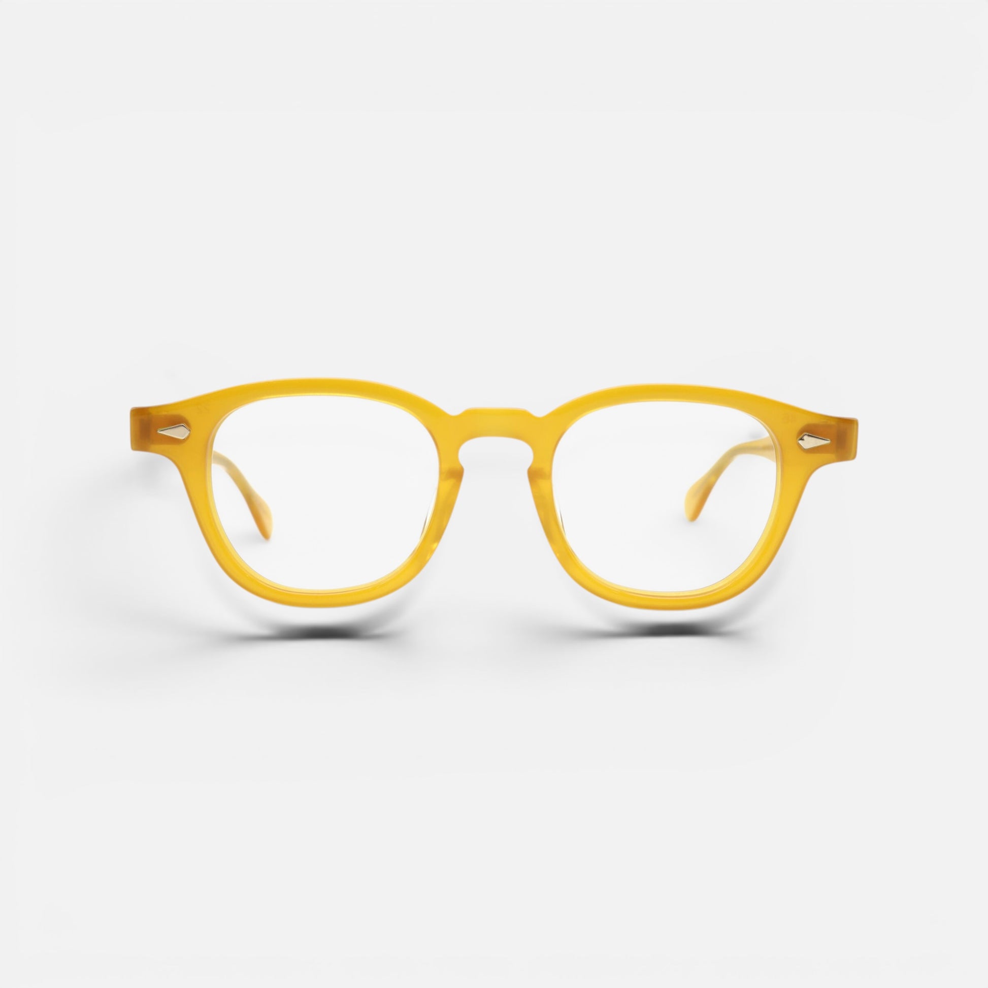 Occhiali da vista Bottega di Sguardi Julius Tart Optical AR con montatura in acetato giallo trasparente
