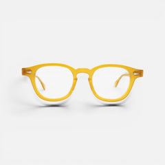 Occhiali da vista Bottega di Sguardi Julius Tart Optical AR con montatura in acetato giallo trasparente