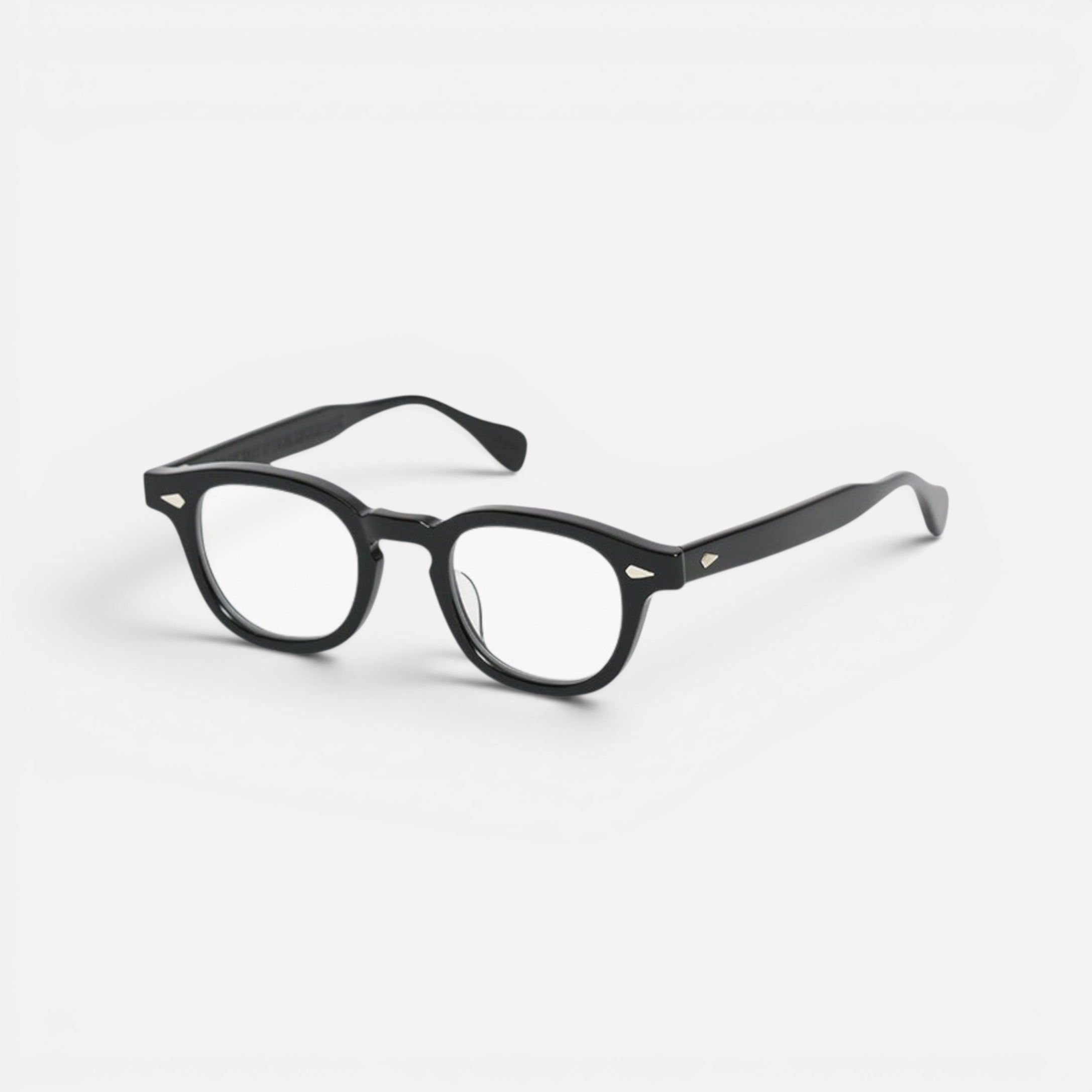 Occhiali da vista neri Julius Tart Optical AR Bottega di Sguardi con montatura in acetato dal design classico